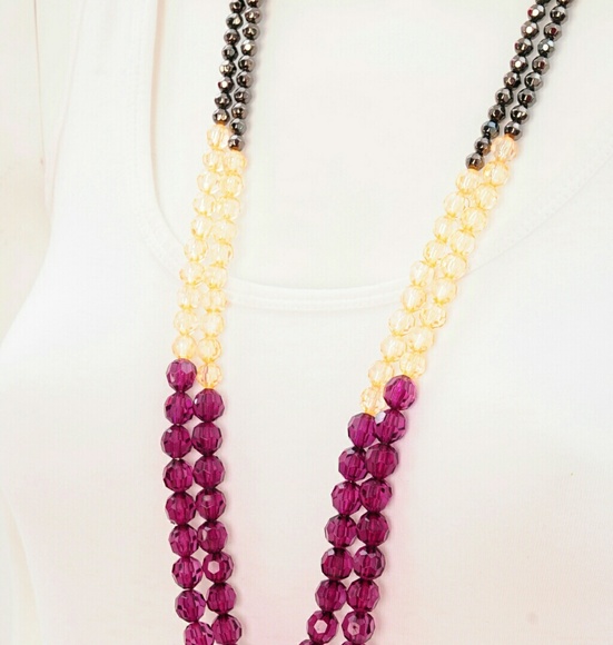 BEADED LIGHT WEIGHT NECKLACE - Picture 2 of 3